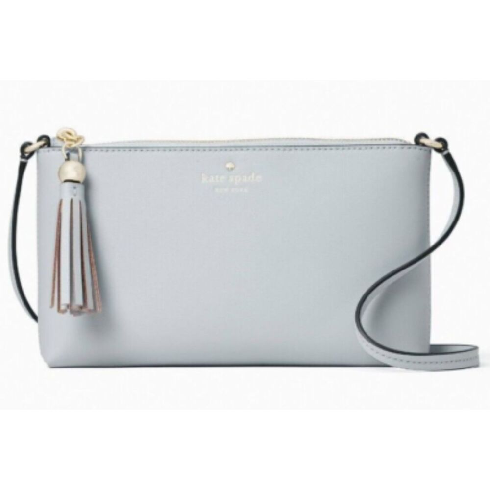 Kate Spade New York Ivy Street Amy Smooth Leather Crossbody In Avalon Mist NWT